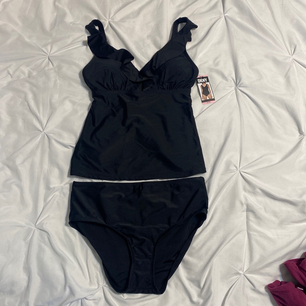 DKNY tankini small bathing suit
